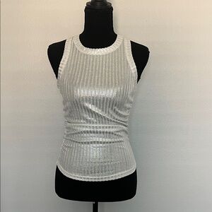 Lulus Silver Shimmer Women's Tank Top